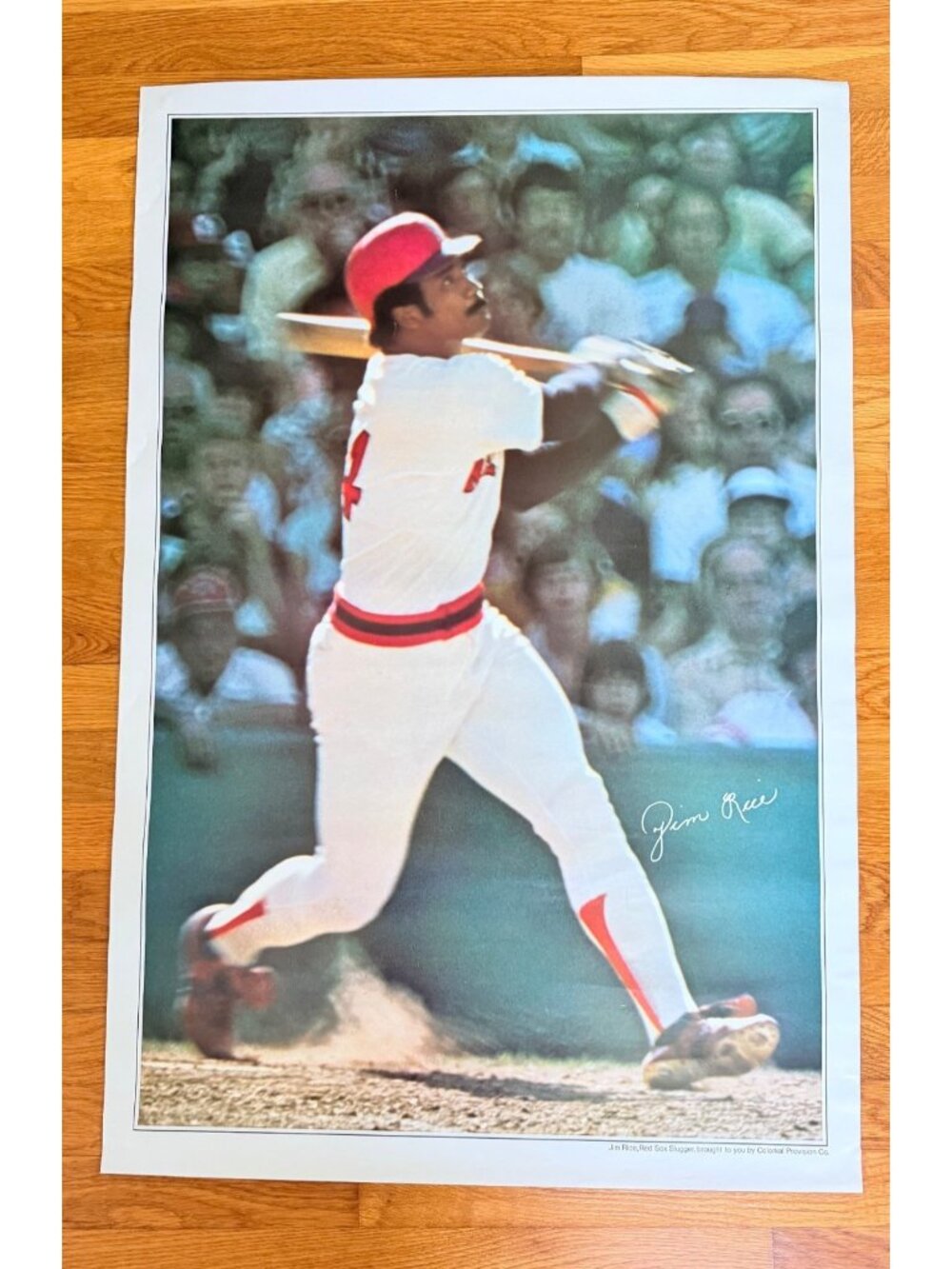 Vintage Jim Rice Poster, Boston Red Sox Slugger 24x36 Baseball Poster